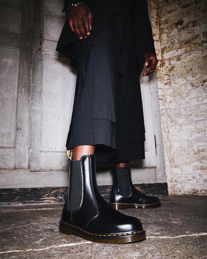 Dr Martens 2976 Hi Smooth Lær Ankelstøvletter Dame Svarte | Norge 79SGL